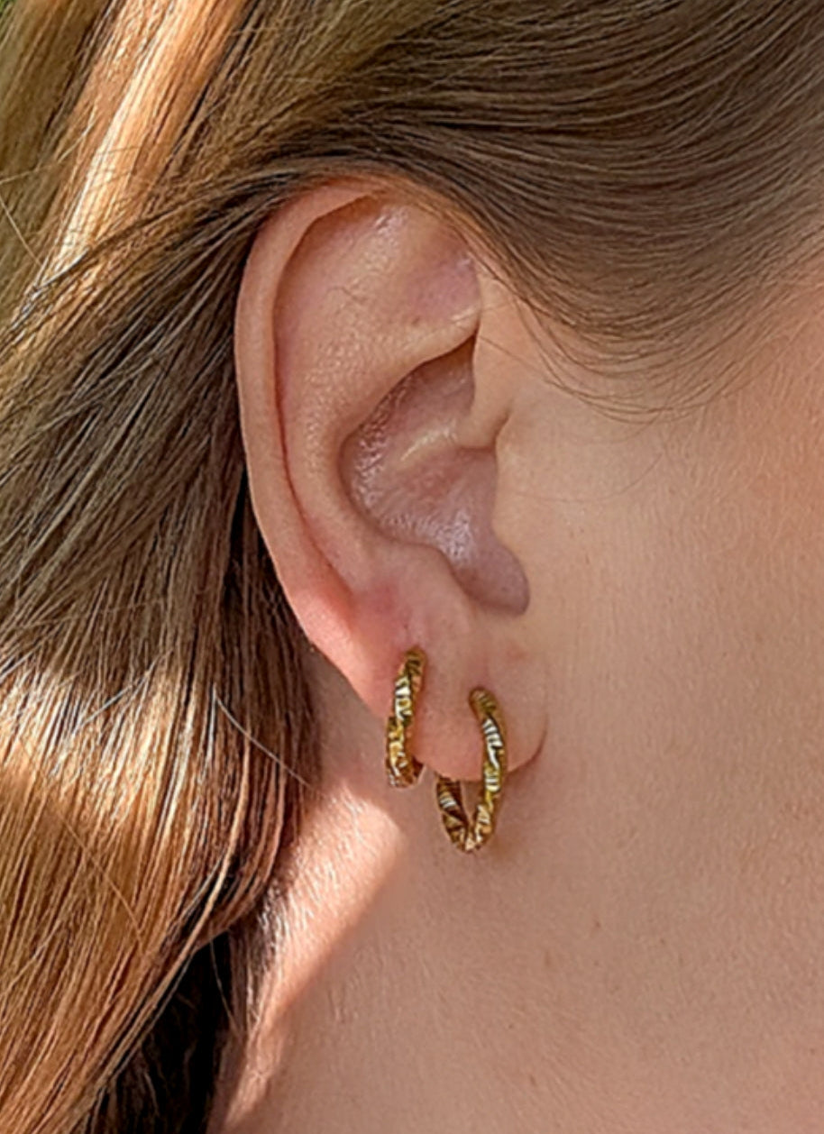 Twisted Gold hoops