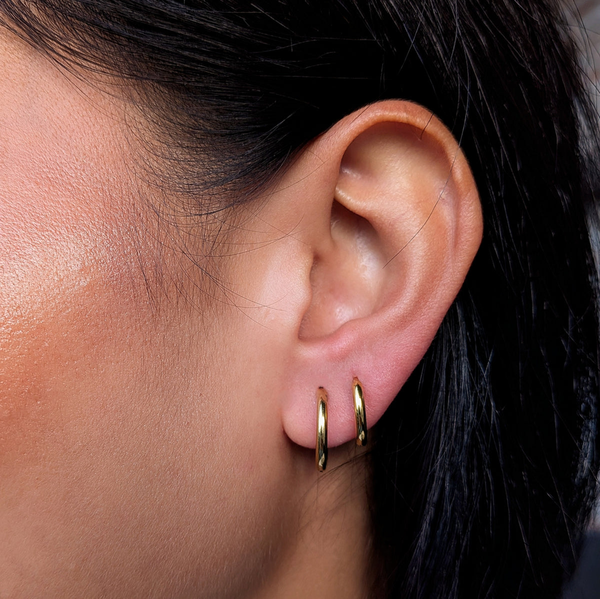 Everyday Titanium Gold Hoops – 2 Pack