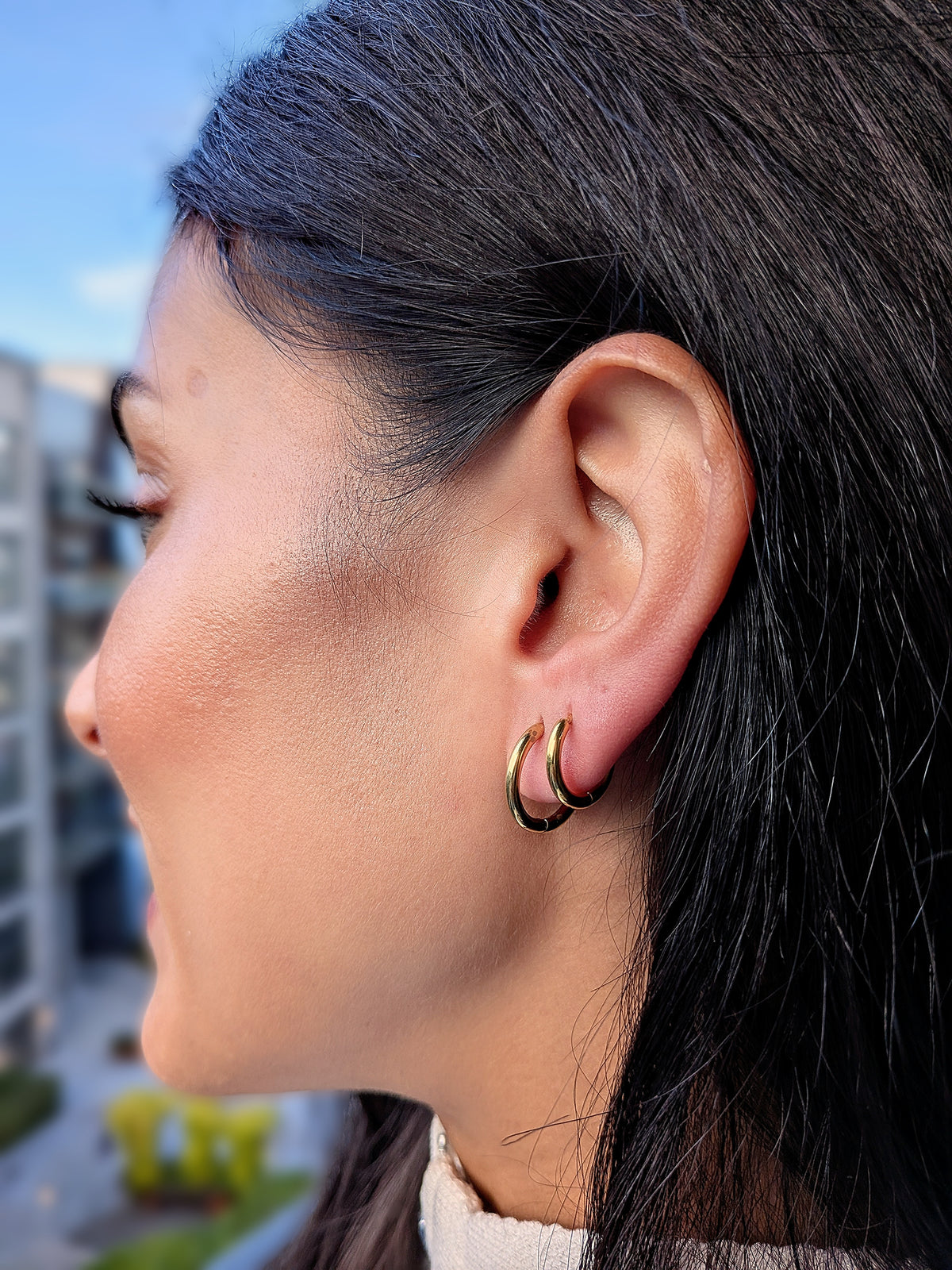 Everyday Titanium Gold Hoops – 2 Pack