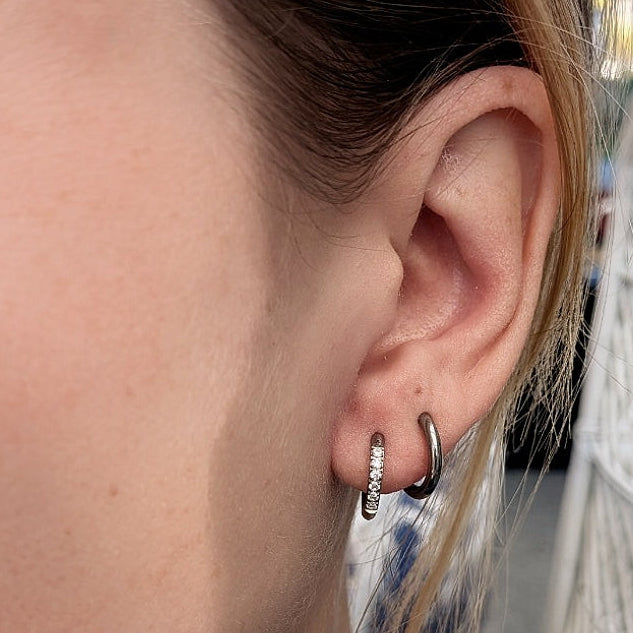 Crystal Titanium Hoops set – 2 Pack