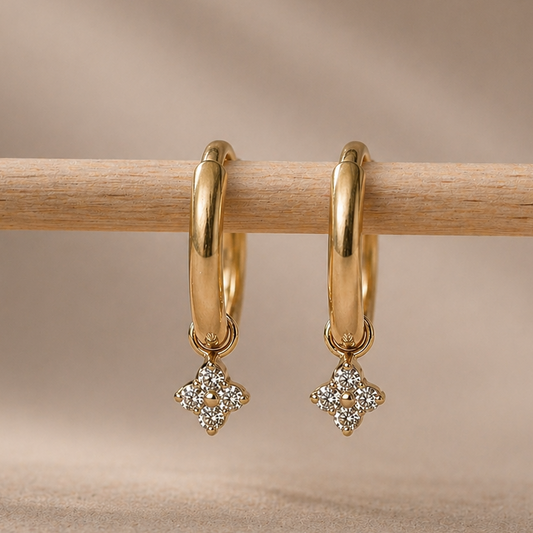 Petal hoop guld titan