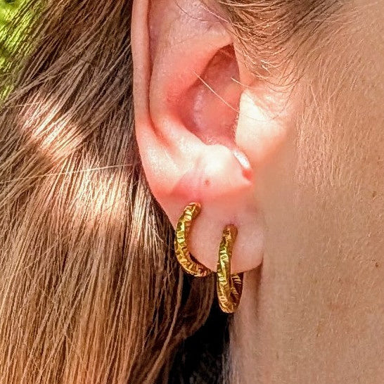 Twisted Gold hoops