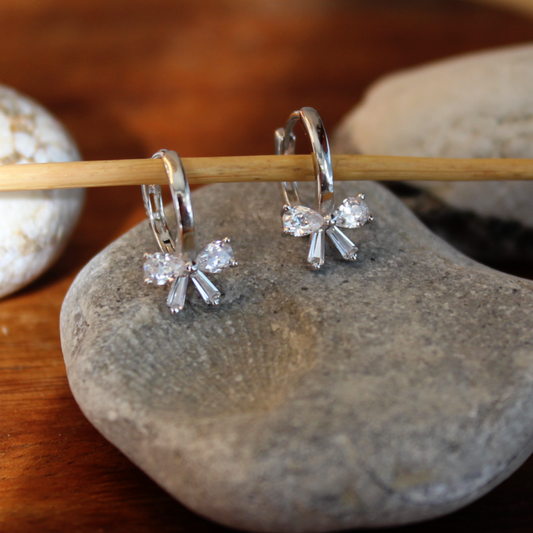 Silver Bow Hoop