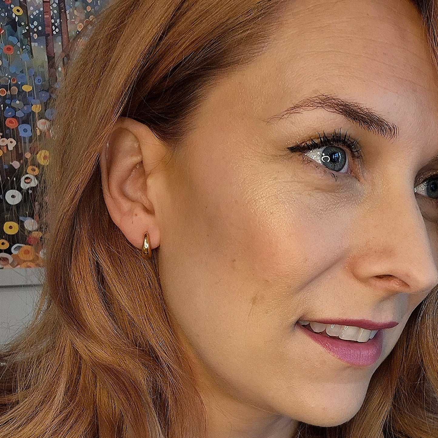 Dome hoop guld kirurgiskt stål